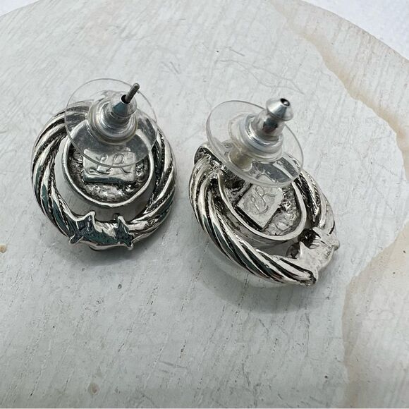 Lady Remington turquoise and silver post earrings - Picture 2 of 3